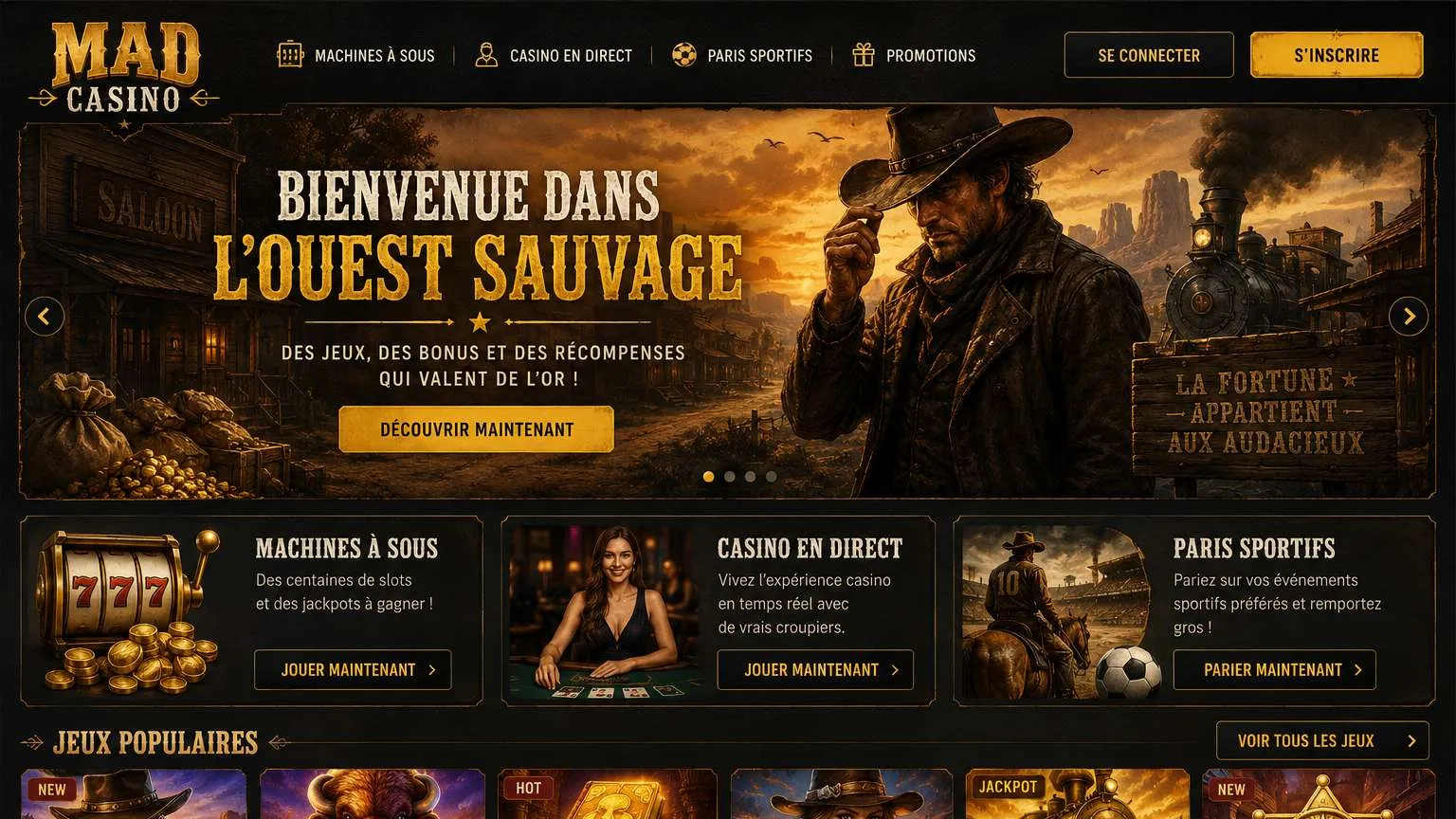 Présentation de la plateforme – Mad Casino Avis